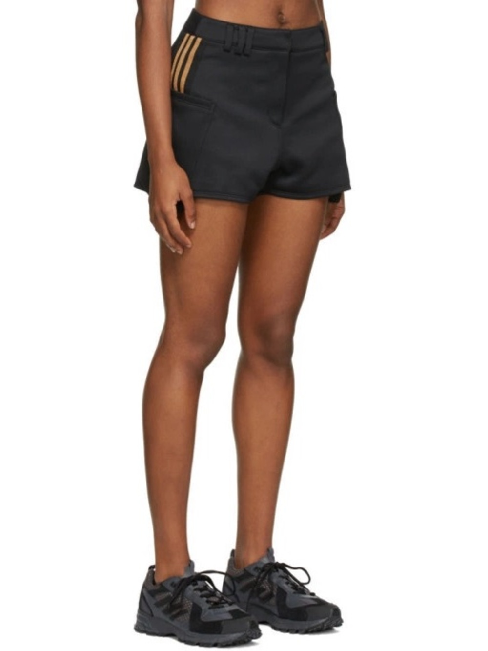 Ivy Park X Adidas NWT Black and Brown Pique ST Shorts SZ S